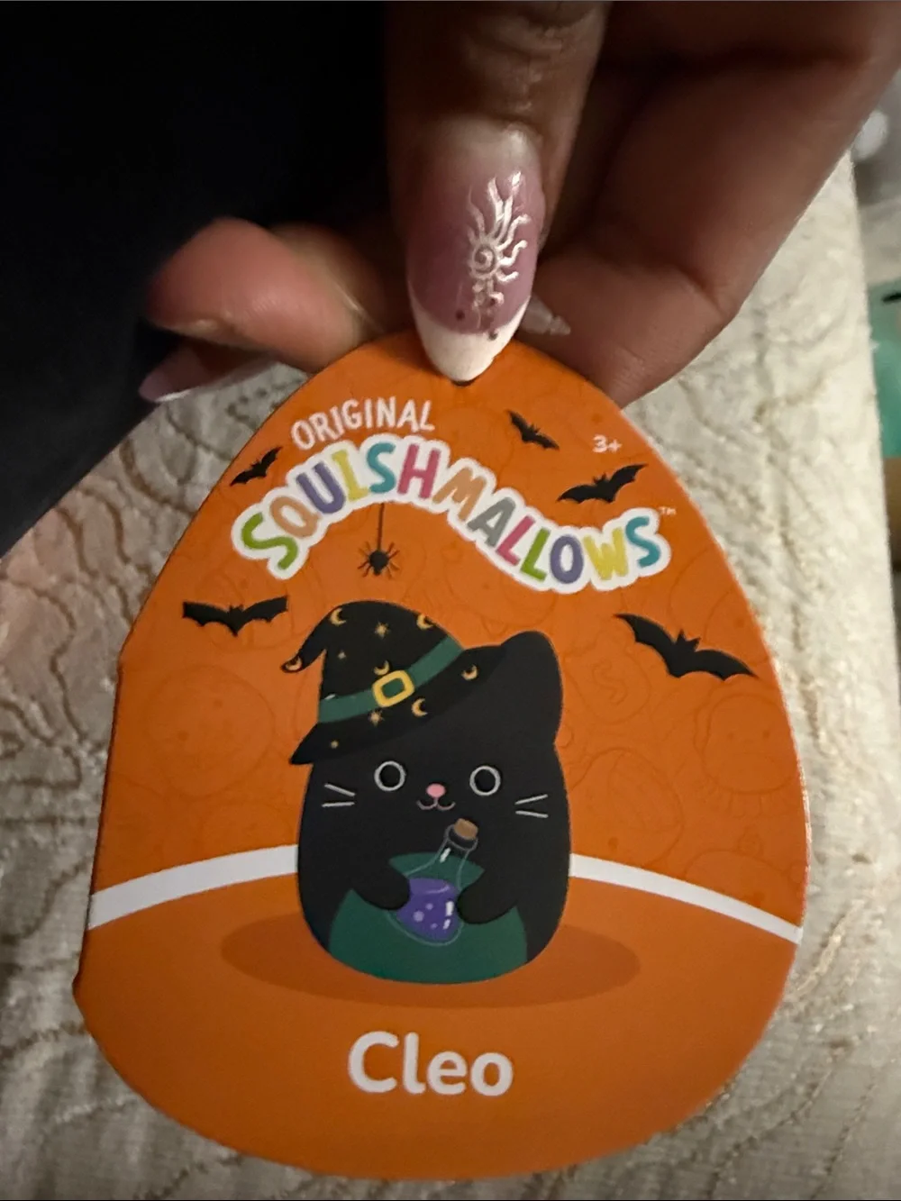 Squishmallows Black Cat Plush Purple Potion & Starry Witch Hat 16”